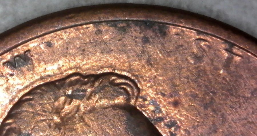 1992-P-Memorial-Cent-Struck-Through-Grease!-From-Customer-Wrapped-Roll